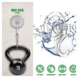 Suction Cup Hooks for Shower, Large Clear Heavy Duty Suction Cup Hooks, Wreath Hangers for Front Door Window Glass Kitchen Towel Loofah Utensils (4 Packs)