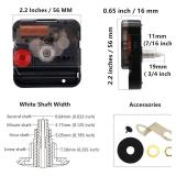 Youngtown12888 19mm Shaft Clock Movement with 2 Spade Hands to Fit Dials up to 40 cm(15.7 Inches) in Diameter.