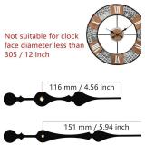 Youngtown12888 19mm Shaft Clock Movement with 2 Spade Hands to Fit Dials up to 40 cm(15.7 Inches) in Diameter.