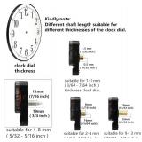 Youngtown12888 19mm Shaft Clock Movement with 2 Spade Hands to Fit Dials up to 40 cm(15.7 Inches) in Diameter.