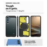 Spigen Tough Armor (Ai) MagFit Designed for Galaxy S25 Plus Case Kickstand Fast Wireless Charging (2025) - Abyss Green