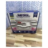 Retails for $110! The Lazy Susan Revolution - Full Set - White - The First Patented Lazy Susan Turntable Expandable for Rectangular & Oblong Tables - Kitchen & Dining Tables - Great Gift! Parties & Ga