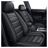 Retails for $180! Custom Leather Seat Covers for Chrysler 300 2007-2023 - Full Set Waterproof Car Seat Cover Compatible with seat Heating Function - Black