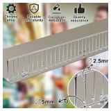 10 Pcs Retail Gondola Shelf Front Wire Fence Guard Rail 48" x 3" Sturdy Metal Supermarket Guardrail Chrome Commodity Organization Baffle Display Enhancer for Retail Stores Fruit Fresh Food