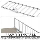 10 Pcs Retail Gondola Shelf Front Wire Fence Guard Rail 48" x 3" Sturdy Metal Supermarket Guardrail Chrome Commodity Organization Baffle Display Enhancer for Retail Stores Fruit Fresh Food