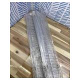 10 Pcs Retail Gondola Shelf Front Wire Fence Guard Rail 48" x 3" Sturdy Metal Supermarket Guardrail Chrome Commodity Organization Baffle Display Enhancer for Retail Stores Fruit Fresh Food