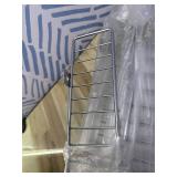 10 Pcs Retail Gondola Shelf Front Wire Fence Guard Rail 48" x 3" Sturdy Metal Supermarket Guardrail Chrome Commodity Organization Baffle Display Enhancer for Retail Stores Fruit Fresh Food