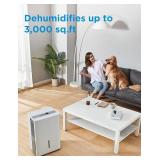 Retails for $183! Midea 3,000 Sq. Ft. Dehumidifier for Basement, With Reusable Air Filter 35 Pint - Ideal For Basements, Large & Medium Sized Rooms, And Bathrooms (White)