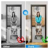 Retractable Safety Baby Gate or Mesh Dog Gate,Durable Portable Mesh Retractable Gate,Easy to Use for Stairs, Doorways, Hallways, Indoor, Outdoor, 33.5 Tall, Extends to 55 Wide,White