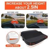 Car Seat Cushion, Comfort Memory Foam Car Cushions for Driving - Sciatica & Lower Back Pain Relief, Driver Seat Pillow for Auto, Office Chair, Wheelchair - Black