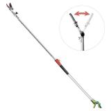 GARTOL Pruner for Garden, Cut Upto 1 Inch & Hold Telescopic Pole Pruner, Fruit Picker with Rotating Blade Head, Lightweight Aluminum Extendable Handle for Tree Branch Cutter, 3.67-5.45 FT, Silver