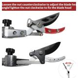 GARTOL Pruner for Garden, Cut Upto 1 Inch & Hold Telescopic Pole Pruner, Fruit Picker with Rotating Blade Head, Lightweight Aluminum Extendable Handle for Tree Branch Cutter, 3.67-5.45 FT, Silver