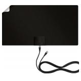 Mohu Leaf Supreme Pro Paper-Thin Indoor TV Antenna, Amplified, UHF VHF, 65-Mile Range, Multi-Directional w/12 ft. Cable, Signal Indicator