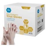 MEDPRIDE Disposable Vinyl Exam Gloves - Large, 1000-Count Latex & Rubber Free, Ultra-Strong, Clear Powder-Free Gloves