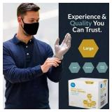 MEDPRIDE Disposable Vinyl Exam Gloves - Large, 1000-Count Latex & Rubber Free, Ultra-Strong, Clear Powder-Free Gloves