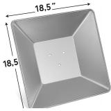 Aluminum Patio Heater Reflector Shield (Square), 4 Sided Outdoor Heater Replacement Parts w/3 Pre-Drilled Holes, Propane Glass Tube Patio Heater Parts for BFC GSH BFH HLDS001(18.5 x 18.5 )