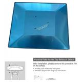 Propane Pyramid Patio Heater Square Shield, Replacement Top 4-Sided Reflector for Glass Tube Heaters (Size : 10.7cm/4.2in)