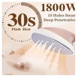 Retails for $110! Steamer for Clothes,1800W Standing Garment Steamer 30s Heat-up with Adjustable Stable Double Rod,2-in-1 Flat & Hanging Ironing,Clothes Steamer with 10 Fabric Steam Modes