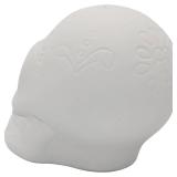 Creative Hobbies 1 Pack of Ready to Paint Ceramic Bisque Sugar Skull Shape Christmas Figurines - Includes Paint, Brushes and How to Guide | Sugar Skull