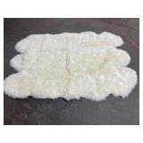 Retails for $170! Champlus Genuine Australian Merino Sheepskin Rug, 3.3x5 ft Sheep Skin Rug, Lambskin Area Rug, 3-Pelt, White