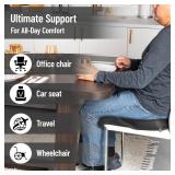 Mind Reader Air-Cloud Seat Cushion, Ergonomic Support for Posture, Pressure Relief, and Pain Reduction, Portable with Washable Cover, Memory Foam, Black