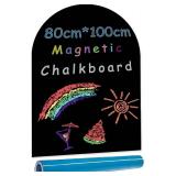 40" x 32" Magnetic Chalkboard Arch Contact Paper for Wall,Peel and Stick Self Adhesive Blackboard Wall Decal Roll for Home School, Black,80100BK,US