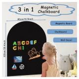 40" x 32" Magnetic Chalkboard Arch Contact Paper for Wall,Peel and Stick Self Adhesive Blackboard Wall Decal Roll for Home School, Black,80100BK,US