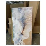 Ocean Waves Canvas Wall Art for Living Room, Beach Scenery View Home Decor Picture, Sea Waves Canvas Wall-Decoration, Seaside Scene Decorative Print Artwork for Office Bedroom, Size 40x20 Inches