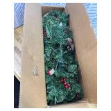4FT Prelit Christmas Tree, Artificial Tabletop Xmas Tree, Small Christmas Tree Pre-Decorated with Pinecones and Berries (150 Clear Warm Lights and Realistic 380 Thicken Tips, Cloth Bag Base)