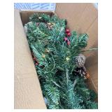 4FT Prelit Christmas Tree, Artificial Tabletop Xmas Tree, Small Christmas Tree Pre-Decorated with Pinecones and Berries (150 Clear Warm Lights and Realistic 380 Thicken Tips, Cloth Bag Base)
