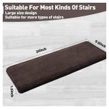 Retails for $140! PURE ERA Carpet Stair Treads Ultra Plush 9.5" X 30"Soft Bullnose Indoor Stair Protectors Pet-Friendly Non-Slip Skid Resistant Tape Free Washable Reusable(14 Pieces,Dark Brown)
