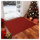 jxgzyy Red Commercial Outdoor Mat 30" x 31", Non Slip Front Door Mat Outside Entrance, Heavy Duty Waterproof Floor Mat for Porch, Home, Patio, Garage, Entryway