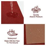 jxgzyy Red Commercial Outdoor Mat 30" x 31", Non Slip Front Door Mat Outside Entrance, Heavy Duty Waterproof Floor Mat for Porch, Home, Patio, Garage, Entryway