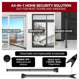 AceMining Upgraded Door Security Bar & Sliding Patio Bar, Heavy Duty Stoppers Adjustable Jammer for Home, Apartment, Travel (2 Pack,Grey)