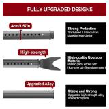 AceMining Upgraded Door Security Bar & Sliding Patio Bar, Heavy Duty Stoppers Adjustable Jammer for Home, Apartment, Travel (2 Pack,Grey)