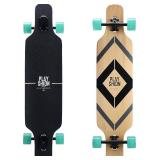 Playshion Longboard Skateboard Cruiser | 39" Drop Through Long Board | 42" Pintail Longboards
