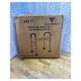 Vaunn Medical Deluxe Adjustable and Foldable Toilet Safety Frame, Bathroom Handrail Assist Grab Bar Handle