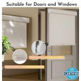 Persilux Blackout Roller Shades for Window Blinds,Cordless,Linen Fabric,Thermal Insulated Fabric UV Protection Shades for Home,Office,Bedroom,Door,Blackout-Cream,30" W X 72" H