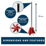 Paint Mixer For Drill - 14 Inch Mixing Paddle For 5 Gallon Buckets Works With Most Viscous Fluids - Paint, Stain, Coating, Epoxy, Wall Texture & Adhesive - 2 Pack