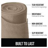 GORILLA GRIP powerGRIP Drawer Shelf and Cabinet Liner, Thick Strong Hold, Non-Adhesive Liners Protect Kitchen Cabinets and Cupboard, Bathroom Drawers, Easy Install, Breathable Mat, 12" x20