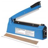 Impulse Heat Sealer 12 Inch Machine for Plastic Bags PE PP with Extra Grip