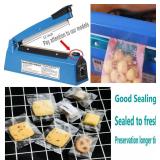 Impulse Heat Sealer 12 Inch Machine for Plastic Bags PE PP with Extra Grip