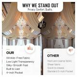 gogoparti 10x20FT Beige Ceiling Drapes for Weddings Parties - 2 Panels of 5x20FT Wrinkle Free Silk Beige Drapes for Tent Canopy, Weddings, Birthdays, Parties, Tent & Event Decoration