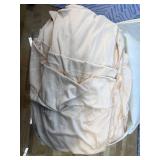 gogoparti 10x20FT Beige Ceiling Drapes for Weddings Parties - 2 Panels of 5x20FT Wrinkle Free Silk Beige Drapes for Tent Canopy, Weddings, Birthdays, Parties, Tent & Event Decoration