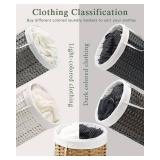 Large Laundry Hamper Laundry Basket Round 34.3 Gal (130 L) Handwoven Wicker Laundry Baskets Rattan Laundry Basket with Laundry Bag Handles 2 Mesh Bags for Living Room Bedroom White