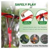 Retails for $170! Ninja Warrior Obstacle Course for Kids Backyard - 2 65ft Slackline Kit with 10 Most Complete Accessories for Boys & Girls, Swing, Rope Ladder, Gymnastic Ring, Climbing Net, Arm Train