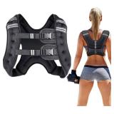 Prodigen Weighted Vest for Women and Men 8 12 16 20 25 30 Lbs with Reflective Stripe and Double Adjustable Buckle Straps Weight Vests for Strength Training, Jogging, Cardio, Weight Loss