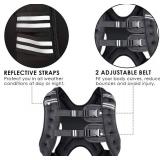 Prodigen Weighted Vest for Women and Men 8 12 16 20 25 30 Lbs with Reflective Stripe and Double Adjustable Buckle Straps Weight Vests for Strength Training, Jogging, Cardio, Weight Loss