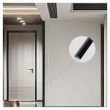 Aluminum Corner Guards, Peel and Stick L-Shaped Molding Trim for Wall Table Door Frame Protection and Decoration (Matte Black, 3Pcs x 2.9ft x 0.8in)