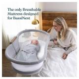 HALO DreamWeave Breathable Mesh BassiNest Pad 100% Washable Cover and Core Hypoallergenic, Non-Toxic Materials